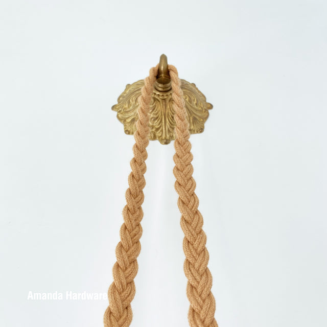 Floral Brass Dome Hook - 4in