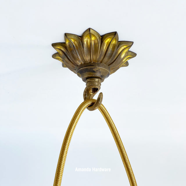 Floral Petal Hook - Brass