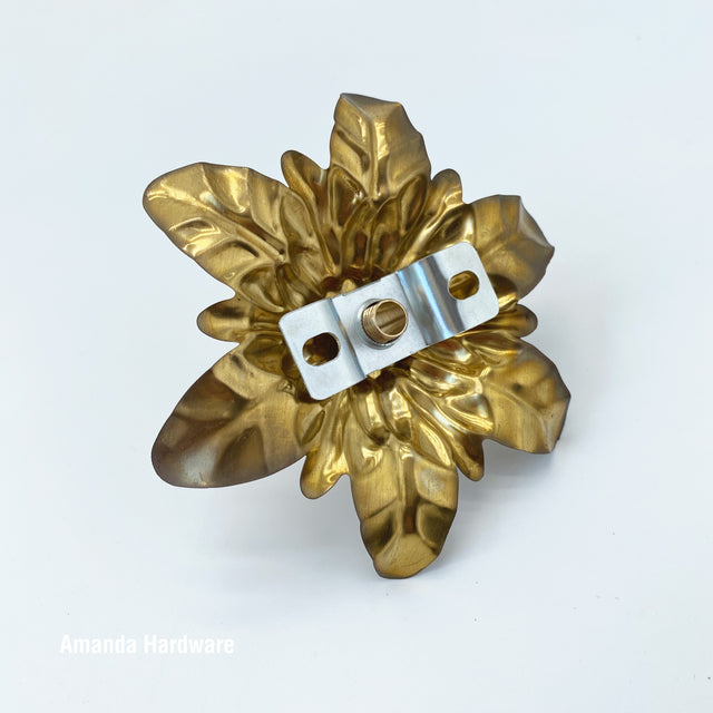 Brass Leaves Hook - 4.25in