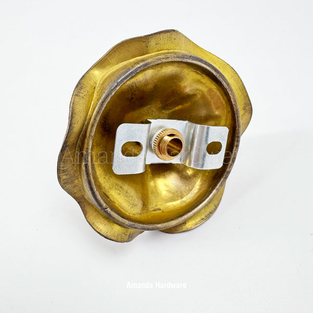 Brass Lotus Leaf Hook - 3.15in