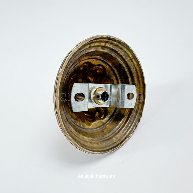 Brass Ornamental Cone Hook - 3.27in