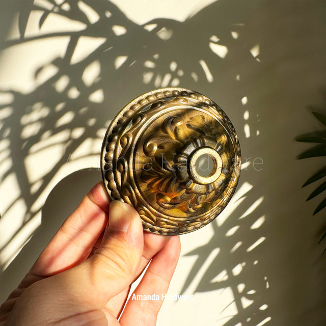 Brass Ornamental Cone Hook - 3.27in