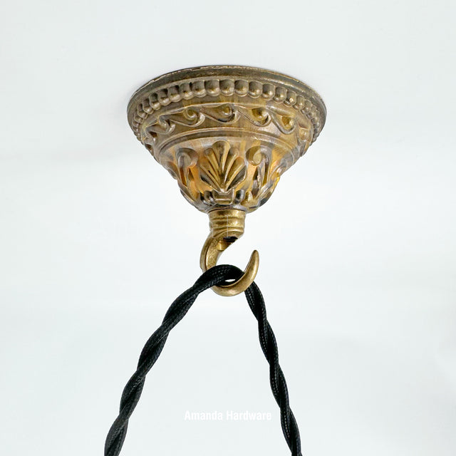 Brass Ornamental Cone Hook - 3.27in