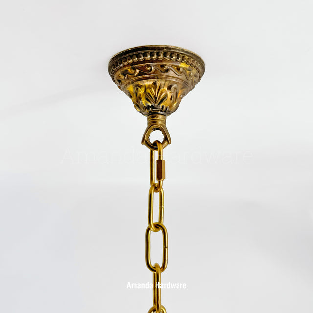 Brass Ornamental Cone Hook - 3.27in