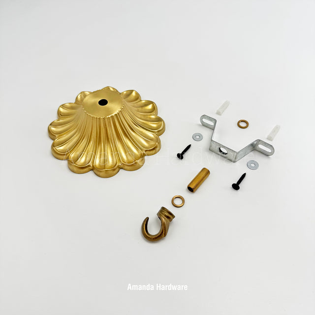 Brass Petal Hook - 5.4in