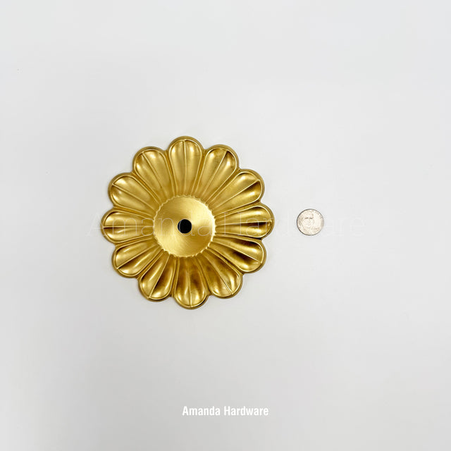 Brass Petal Hook - 5.4in