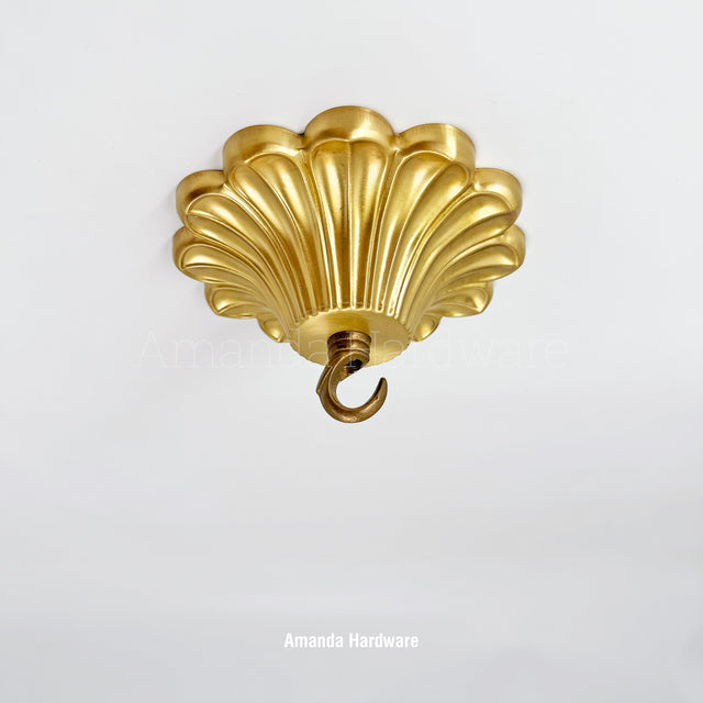 Brass Petal Hook - 5.4in