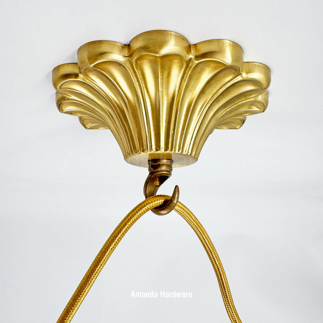 Brass Petal Hook - 5.4in