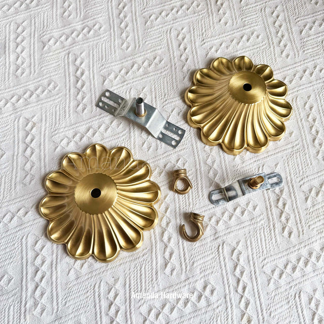 Brass Petal Hook - 5.4in