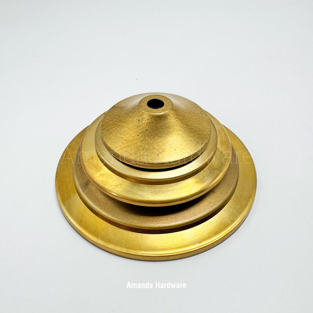 Raw Brass Ceiling Hook Canopy - 4.65in