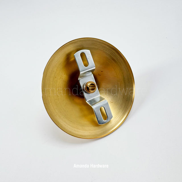 Raw Brass Ceiling Hook Canopy - 4in