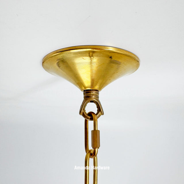 Raw Brass Ceiling Hook Canopy - 4in