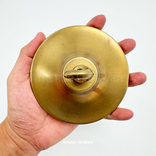 Raw Brass Ceiling Hook Canopy - 4.65in