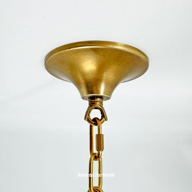Raw Brass Ceiling Hook Canopy - 4.65in