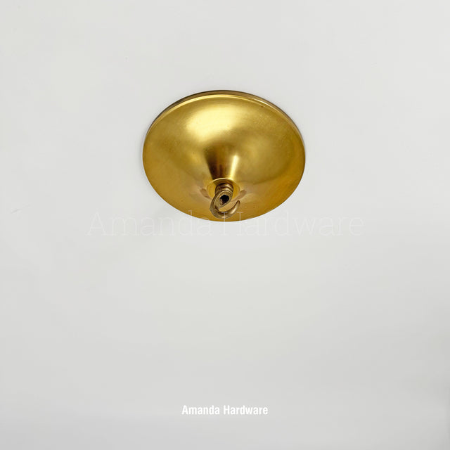 Raw Brass Ceiling Hook Canopy - 5.6in