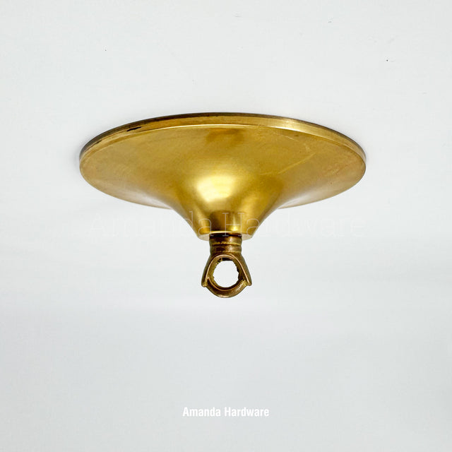 Raw Brass Ceiling Hook Canopy - 5.6in