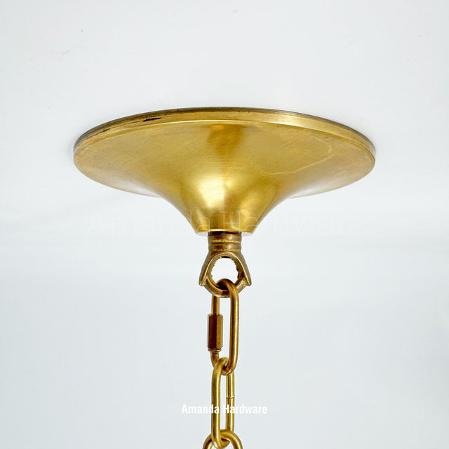 Raw Brass Ceiling Hook Canopy - 5.6in