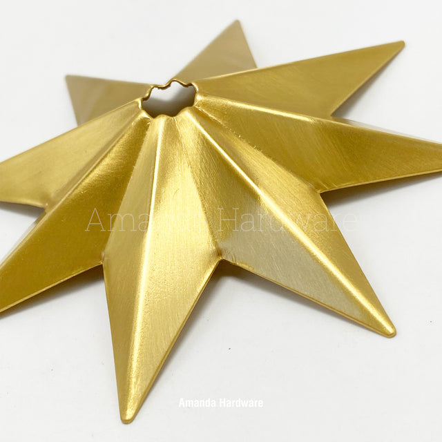 Lacquered Brass Star Hook - 4.25in