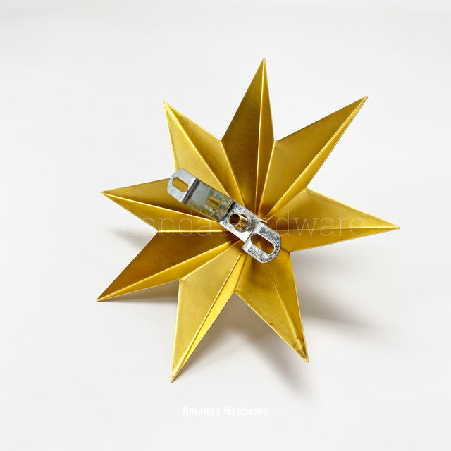 Lacquered Brass Star Hook - 7.7in