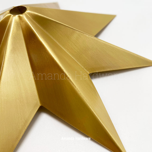 Lacquered Brass Star Hook - 7.7in