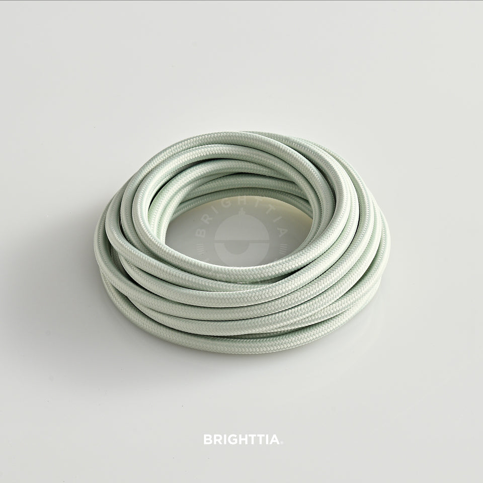 Pale Green Fabric Cord - Cloth Covered Electrical Wire