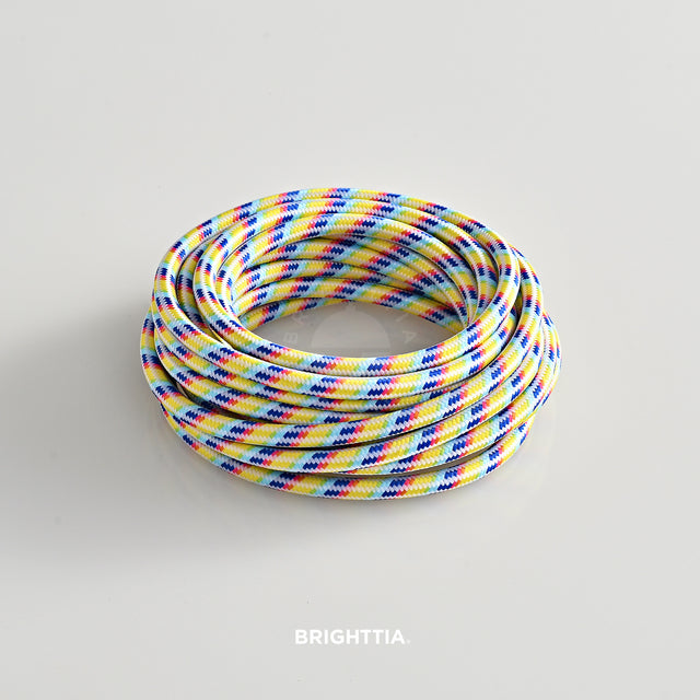 Rainbow Fabric Cord - Cloth Covered Electrical Wire