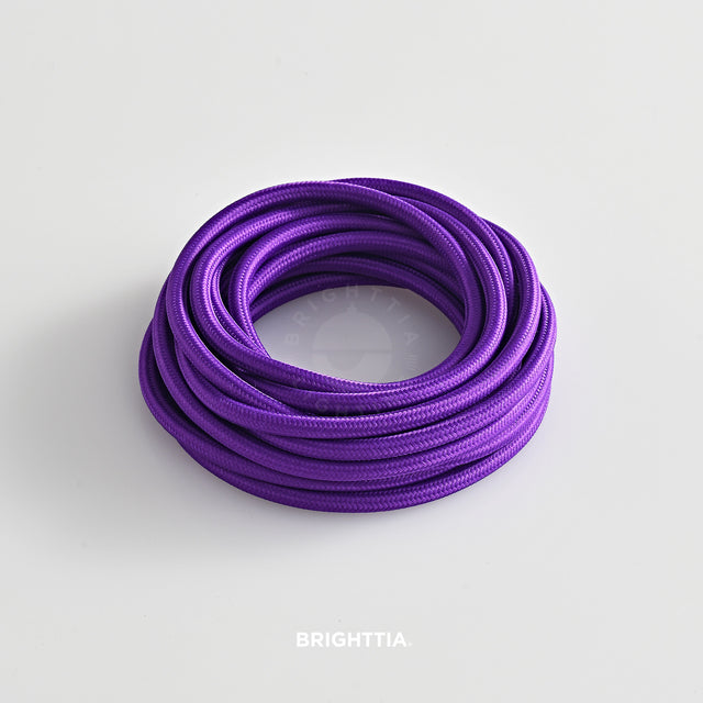 Purple Fabric Cord - Cloth Covered Electrical Wire