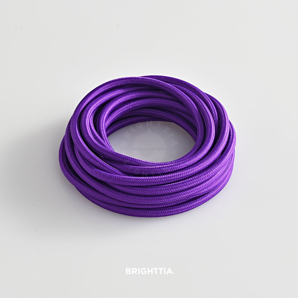 Purple Fabric Cord - Cloth Covered Electrical Wire