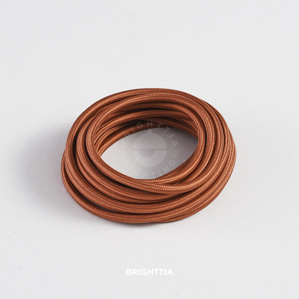 Brown Fabric Cord - Cloth Covered Electrical Wire