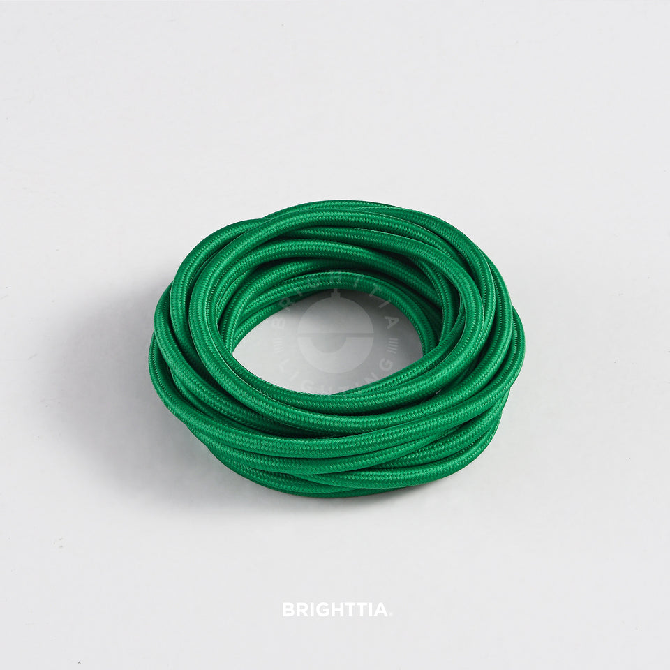 Forest Green Fabric Cord - Cloth Covered Electrical Wire