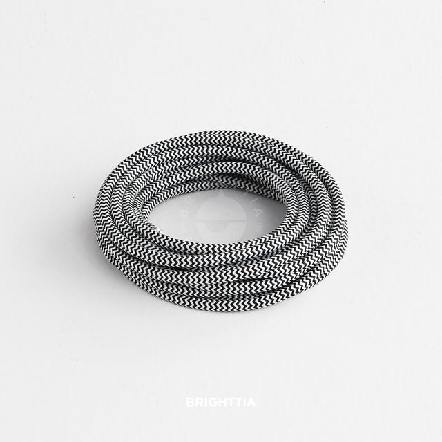 Zebra Fabric Cord - Cloth Covered Electrical Wire