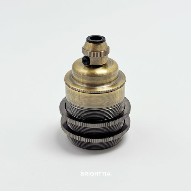 Premium Shade-Ready Socket - Antique Brass