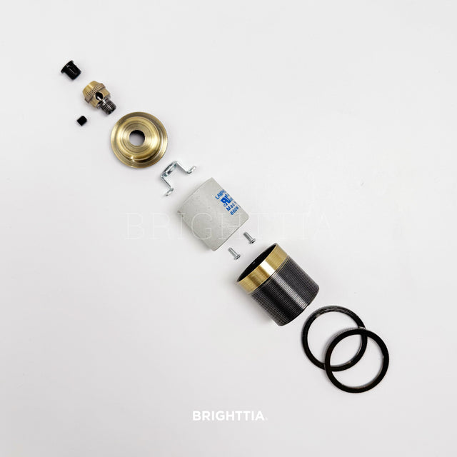 Premium Shade-Ready Socket - Antique Brass