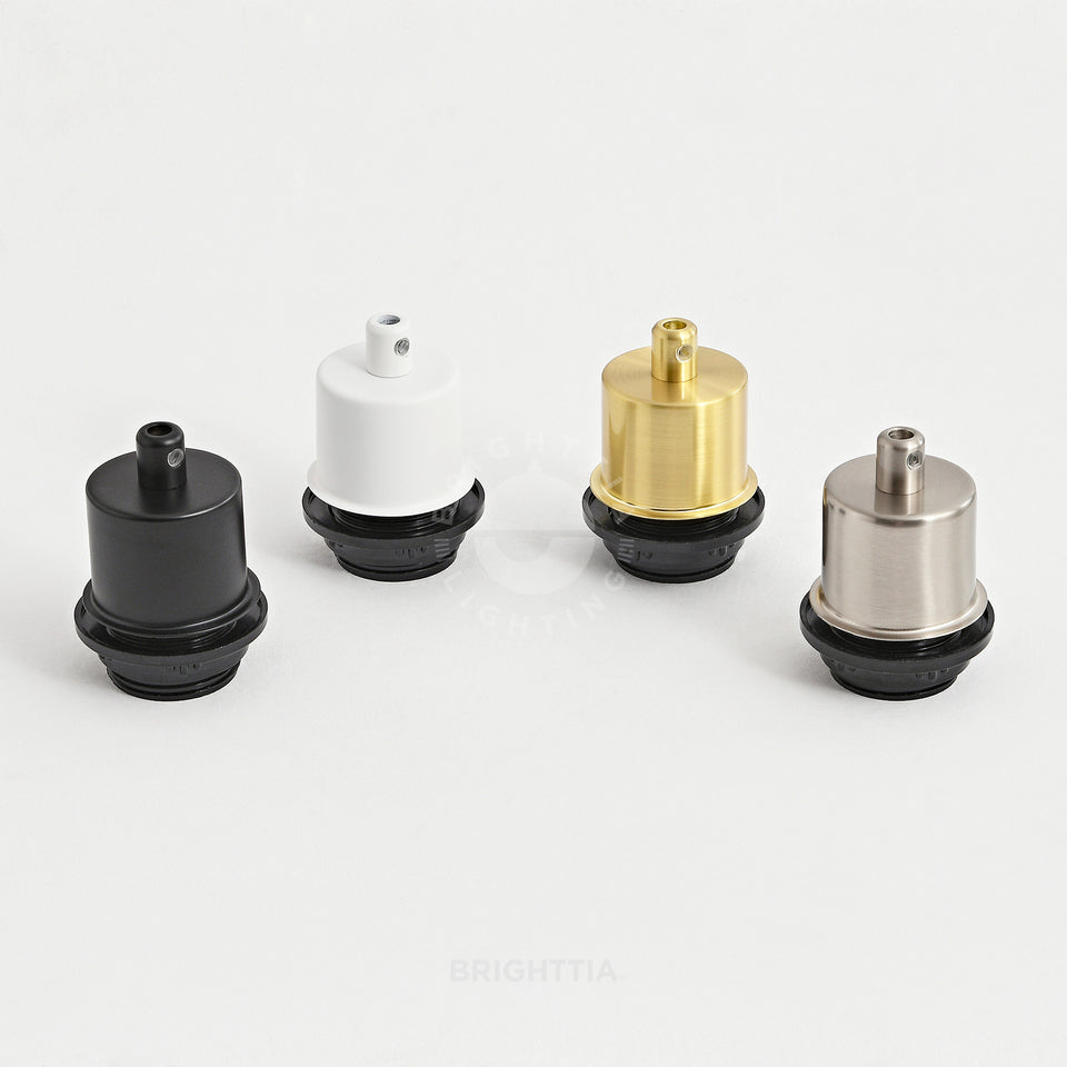 Half Cap E26 Shade-Ready Bulb Socket - Brushed Gold