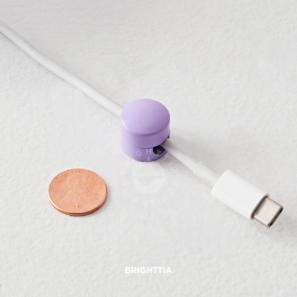 Cord Organizer Buttons - Light Purple 2PK