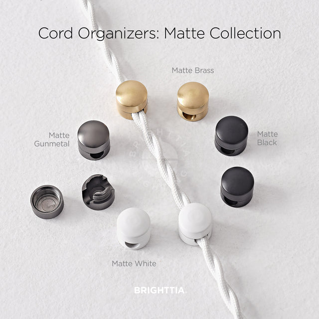 Cord Organizer Buttons - Matte Brass 4PK