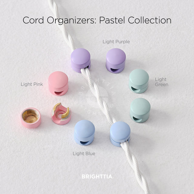 Cord Organizer Buttons - Light Purple 4PK