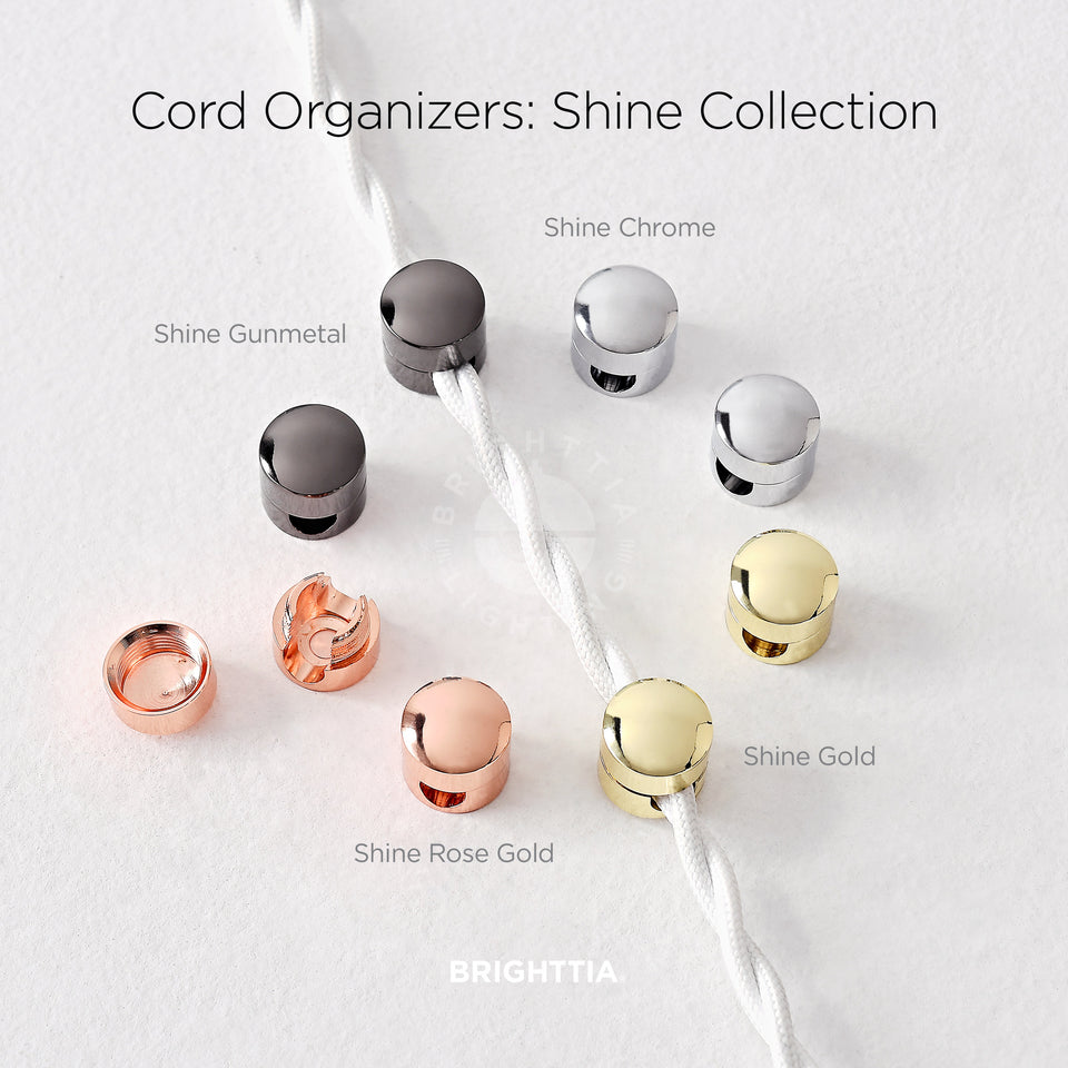 Cord Organizer Buttons - Shine Gold 4PK