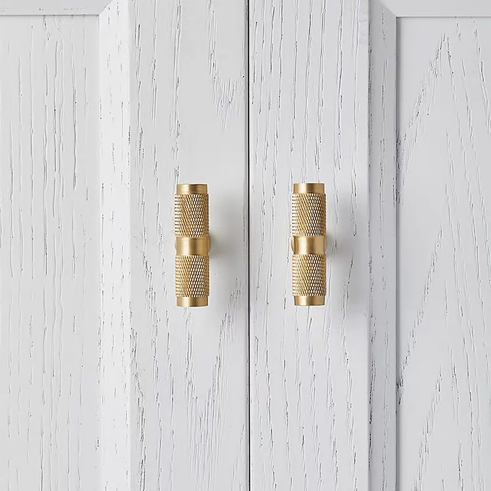 Modern Brass Pull Knob Handle 2PK