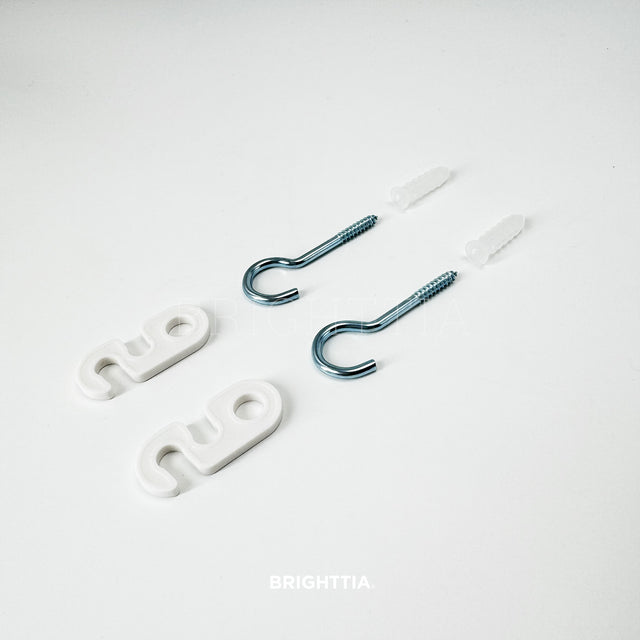 Swag Lamp Cord Hook Screw Kit - White