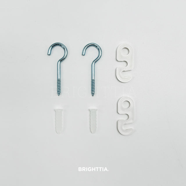 Swag Lamp Cord Hook Screw Kit - White