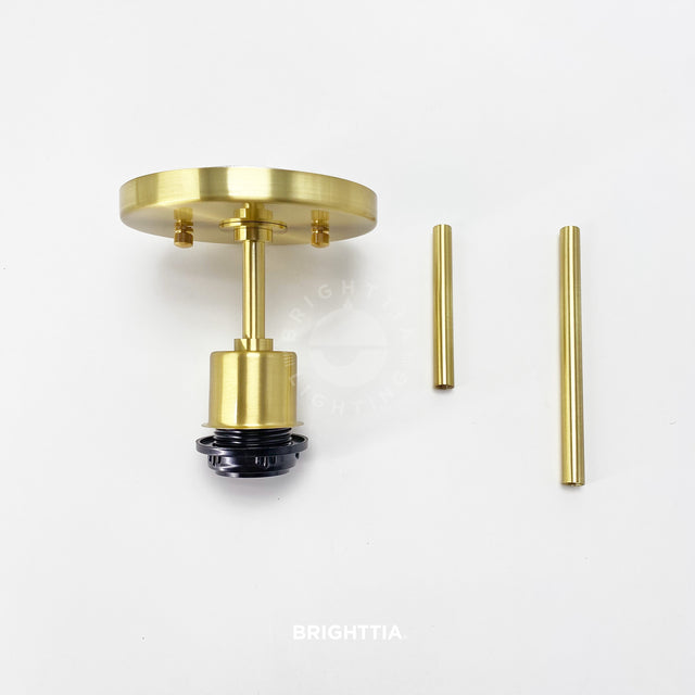 Brooklyn Shade-Ready Ceiling Lamp - Brushed Gold