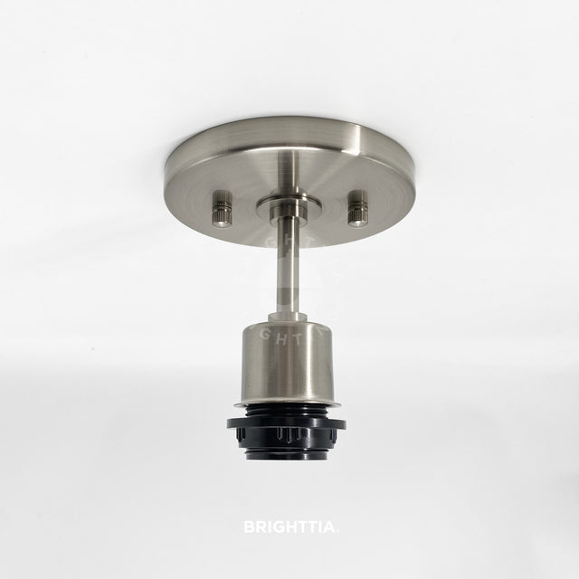 Brooklyn Shade-Ready Ceiling Lamp - Brushed Nickel