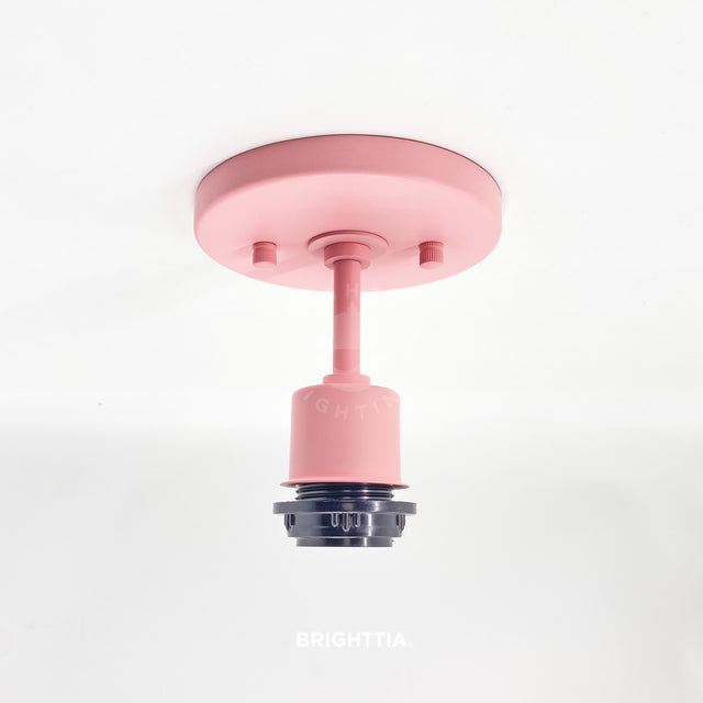 Brooklyn Shade-Ready Ceiling Lamp - Light Pink