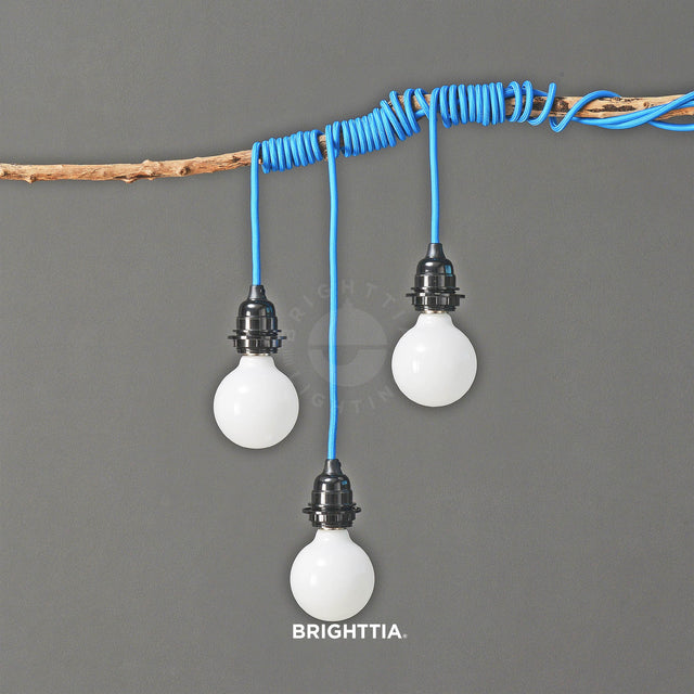 Portable Shade Ready Plug-In Pendant - Electric Blue