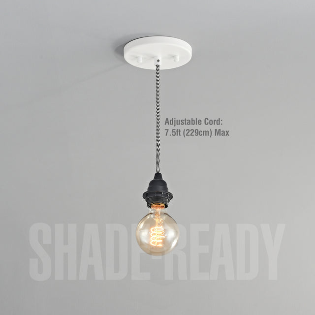 Shade Ready 1-Light Pendant - Zebra