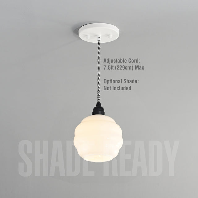 Shade Ready 1-Light Pendant - Zebra