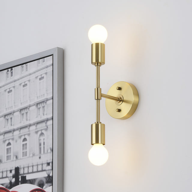 Brooklyn 2-Light Wall Sconce - Brushed Gold - 2PACK