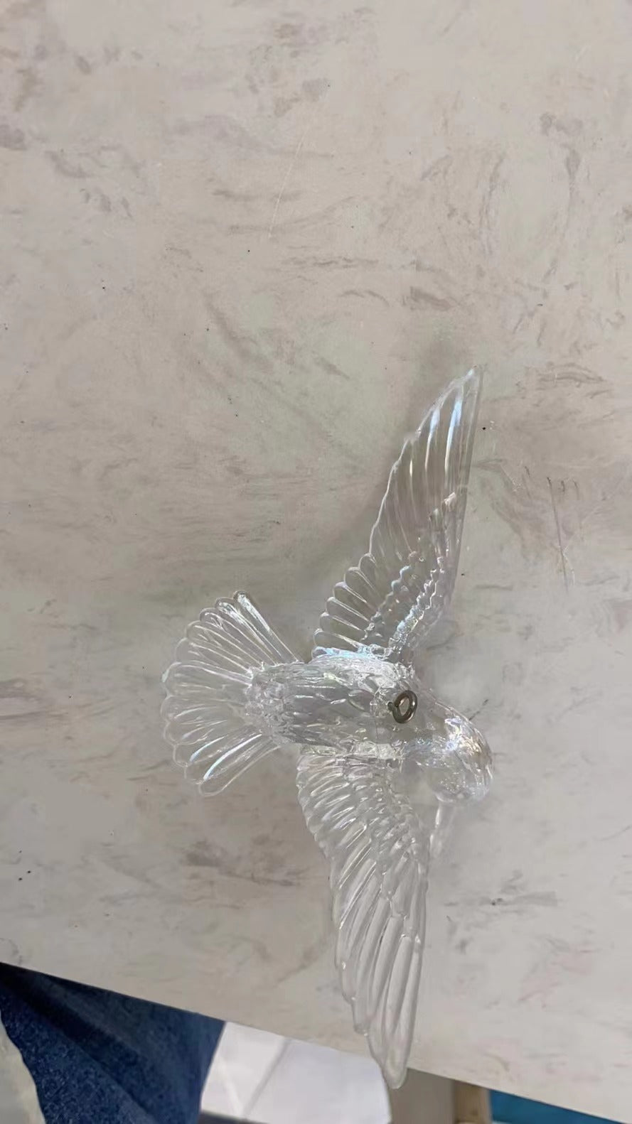Clear Acrylic Bird With Hook