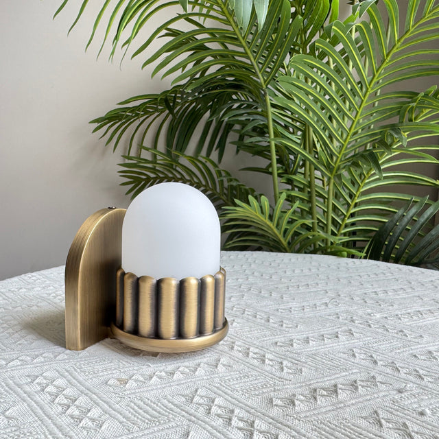 Fluted Solid Brass Wall Sconce